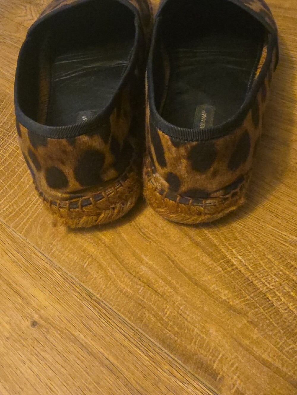 Dolce & Gabbana Leopard Espadrille Flats - Brown & Black - Picture 5 of 8